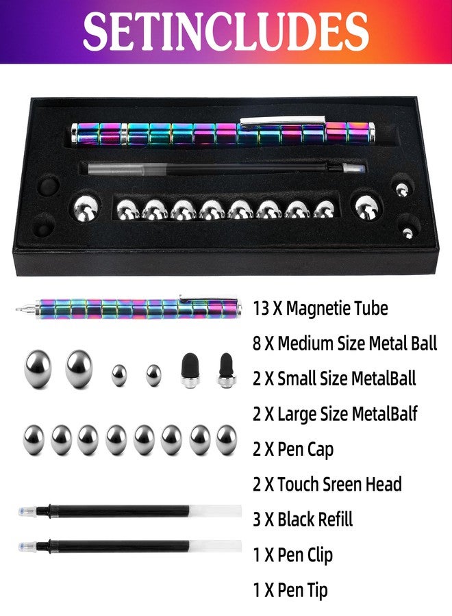 EWPJDK Magnet Fidget Pen Toys Fidget Toys Magnetic Pen Funny Pens Gifts for Teen Boys Teen Girls Gifts for Girls (Multicolor) - Image 2